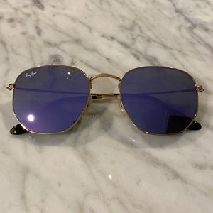 Ray-Ban hexagonal violet flash sunglasses